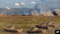 Arhiva - Zajedničke strateške vežbe Ruske Federacije i Republike Belorusije na poligonu Mulino u Nižni Novgorod regionu, Rusija, 11. septembra 2021, na fotografiji koju je objavilo rusko ministarstvo odbrane.