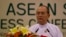 FILE - Myanmar President Thein Sein delivers statement concluding the Association of Southeast Asian Nations leaders Summit in Naypyitaw, Myanmar.