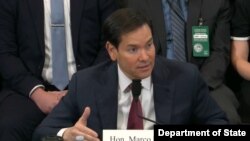 مارکو روبیو، وزیر خارجهٔ ایالات متحده در جلسهٔ کمیتهٔ روابط خارجی مجلس نمایندگان کانگرس