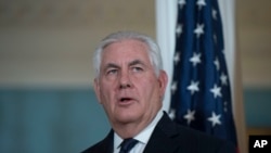 FILE - Secretary of State Rex Tillerson at the State Department in Washington, Wednesday, Nov. 1, 2017. 