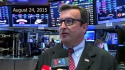 NYSE traders react to markets' decline, Aug. 24, 2015