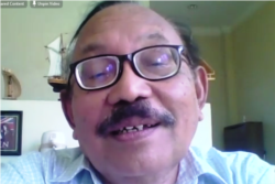 Sekretaris KPA NTT, Husein Pancratius R, dalam tangkapan layar. (Foto: VOA/Nurhadi Sucahyo)