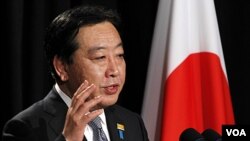PM Jepang Yoshihiko Noda berbicara pada sebuah konferensi pers di Honolulu. (13/11)