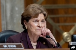 Sen. Jeanne Shaheen, a Democrat, listens during a Senate Foreign Relations Committee hearing at the Capitol in Washington, Jan. 15, 2025.