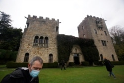 FILE - A general view of the Pazo de Meiras, former Spanish dictator Francisco Franco's summer palace, which is being handed over by Franco's heirs to the Spanish state in Sada, northwestern Spain, Dec. 10, 2020.