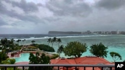 FILE - Tumon Bay in Guam on May 23, 2023. The U.S. territory has applied for associate membership in the Pacific Islands Forum political and economic policy bloc. The PIF is scheduled to vote on the application in its meeting beginning Aug. 25, 2024. (U.S. Coast Guard via AP)