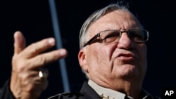 This Jan. 9, 2013 file photo shows Maricopa County Sheriff Joe Arpaio speaking with the media in Phoenix.