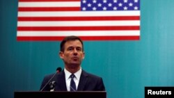 David Hale, U.S. Ambassador to Pakistan, calls on Pakistan, Nov. 6, 2017, to show “equal diligence” in fighting all terrorist groups operating in the country and cautions bilateral relations are at a “critical juncture.”