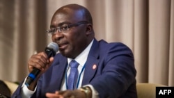 Vice President of Ghana Mahamudu Bawumia speaks during a panel discussion on the State of the Africa Region at the World Bank IMF Spring Meetings in Washington, D.C., April 22, 2017.