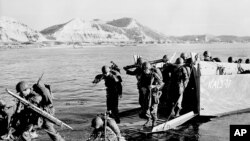 Birinci ABŞ Süvari Diviziyası Cənubi Koreyanı kommunistlərdən azad etmək üçün Pohanq bölgəsində sahilə enir. 19 iyul, 1950.