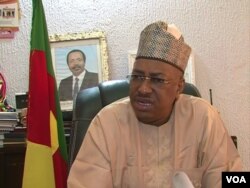 Midjiyawa Bakari, governor of the far north region of Cameroon in his office in Maroua, Maroua, Cameroon, April 7, 2019. (M. Kindzeka/VOA)