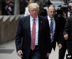 US President Donald Trump arrives for a welcome ceremony for the G7 summit in the Ancient Theatre of Taormina in the Sicilian citadel of Taormina, Italy, May 26, 2017.