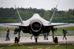 FILE - A Lockheed Martin F-35 aircraft is seen at the ILA Air Show in Berlin, Germany, April 25, 2018.