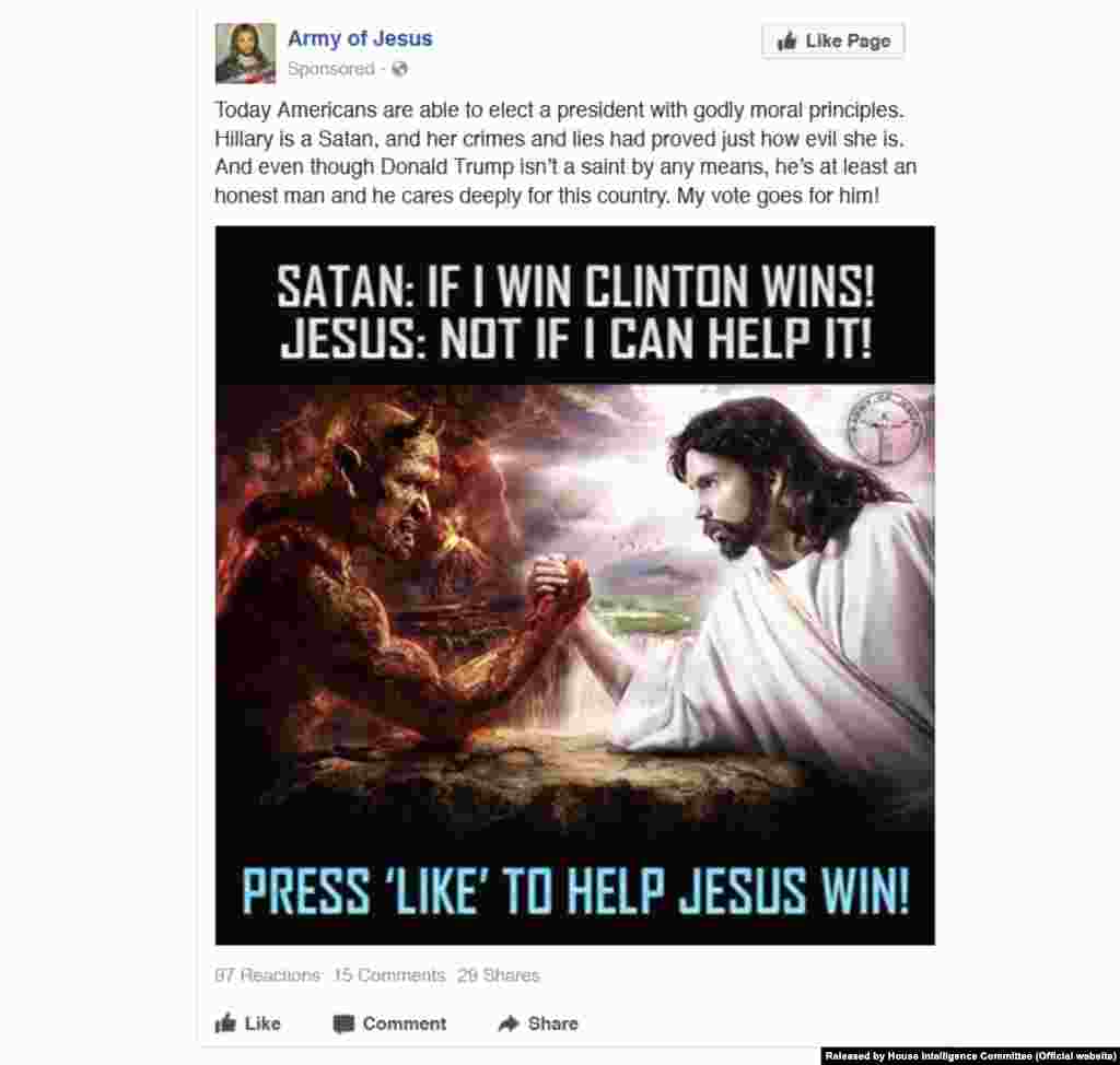 Facebook ad created on Oct. 19, 2016; Targeted age: 18-65+; Targeted location: United States