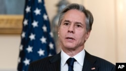 U.S. Secretary of State Antony Blinken is seen at the State Department, in Washington, Nov. 8, 2021.