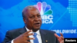 FILE - Ghana's President John Dramani Mahama.
