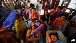 Korban banjir di Nepal