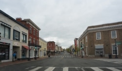 The streets are empty in the usually crowded shopping district of Georgetown, one of the very busy shopping areas of Washington, DC, April 4, 2020. (Photo: Diaa Bekheet)