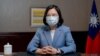 In this photo released by the Taiwan Presidential Office, Taiwan's President Tsai Ing-wen speaks at the presidential office in Taipei, Taiwan, June 20, 2021.
