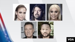 هنرمندان حاضر در مراسم تحلیف جو بایدن