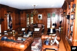 This image, contained in the report from special counsel Robert Hur, shows the home office of U.S. President Joe Biden in Wilmington, Delaware, on Jan. 20, 2023, during a search by FBI agents. (Justice Department via AP)