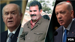 Serokê Partîya Tevgera Netewperwer (MHP) Dewlet Bahçelî, Rêberê girtî yê PKK’ê Abdullah Ocalan, Serokê Tirkîyê Recep Tayyîp Erdogan,