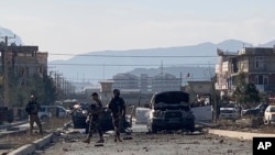 د کابل ښار د ننني موټر بم برید د ځای انځور