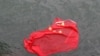 A Chinese flag floats on the surface it was thrown in the water by protesters during a demonstration in Hong Kong, Saturday, Aug. 3, 2019. 