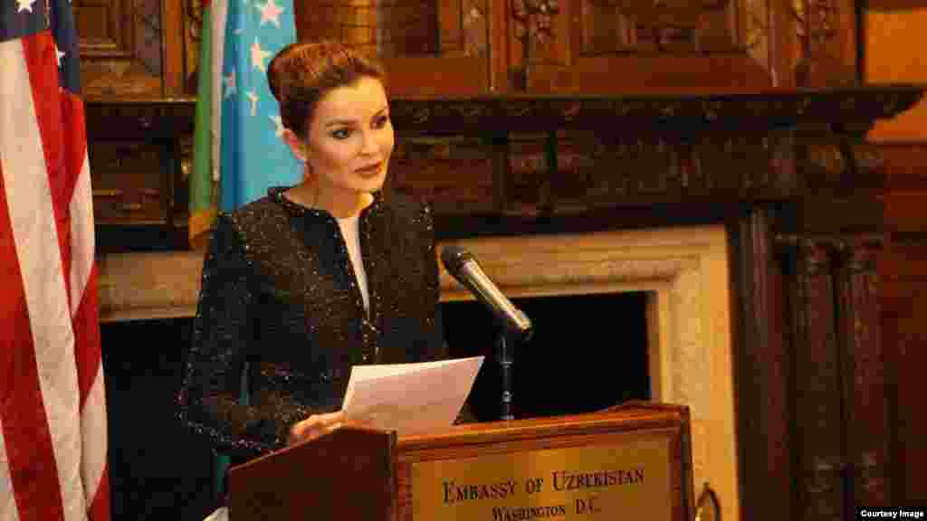 Lola Karimova-Tillyaeva, O'zbekistonning UNESCOdagi doimiy vakili, prezident qizi.12-mart, O'zbekiston elchixonasi, Vashington.