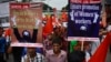 Protestors call for better working conditions for garment workers during a May Day rally in Dhaka, Bangladesh. 