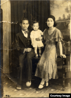 Gabe Baltazar with his parents. Gabe Baltazar, Sr. was Filipino and also a professional musician. (Courtesy of Gabe Baltazar)