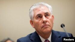 រូបឯកសារ៖ លោក Rex Tillerson នាយក​ប្រតិបត្តិ​ក្រុមហ៊ុន​ប្រេង ExxonMobil។