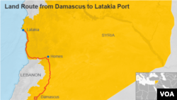 Perhaps the riskiest leg of the OCPW plan, the land route from Damascus to Latakia port