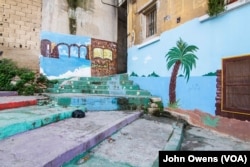 As well as stairs, the One Voice Team worked with locals to paint murals