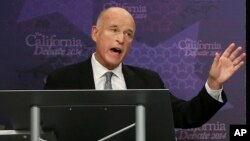 California Gov. Jerry Brown, speaking in this Sept. 4, 2014 during a gubernatorial debate in Sacramento, has signed a bill that makes California the first in the nation to define when "yes means yes." 