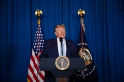 President Donald Trump delivers remarks on Iran, at his Mar-a-Lago property in Palm Beach, Fla., Jan. 3, 2020.