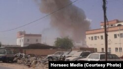 Two explosions targeted a local government building in the central Somalia town of Galkayothat, in the semi-autonomous Puntland region, Aug. 21, 2016.