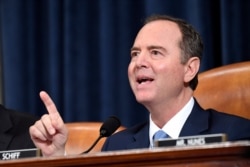 Chairman of the House Intelligence Committee Adam Schiff, D-Calif., questions former U.S. Ambassador to Ukraine Marie Yovanovitch before the House Intelligence Committee, Nov. 15, 2019.