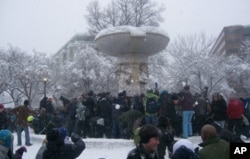 Snowball Battle Helps Washington Beat Blizzard Blahs