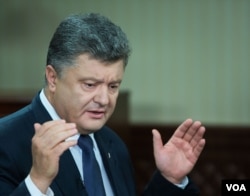 Ukrainian President Petro Poroshenko in Kyiv, Ukraine, September 4, 2015.