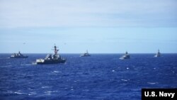 2016年7月28日，正在进行中的环太平洋军演。