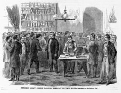 "President Andrew Johnson Pardoning Rebels at the White House", Harper's Weekly, October 14, 1865