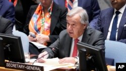 Sekjen PBB Antonio Guterres mengatakan kepada DK PBB dalam sidang di New York, Selasa (24/10). 