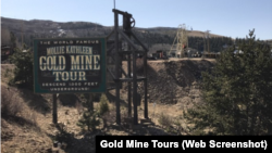 Screenshot of a photo from the website of the Mollie Kathleen Gold Mine, a former gold mine near the town of Cripple Creek in Colorado. 