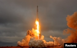 A SpaceX Falcon 9 rocket lifts off on a supply mission to the International Space Station from historic launch pad 39A at the Kennedy Space Center in Cape Canaveral, Florida, Feb. 19, 2017.