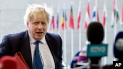 Boris Johnson au Luxembourg, le 16 avril 2018. 