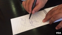 The lines on Sheikh Imad Khalil’s paper represented Sunni escape routes in northern Iraq.