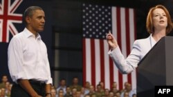 Prezident Barak Obama, Avstraliya Bosh vazirasi Juliya Gillard