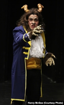 Felix Torrez performs as The Beast.