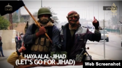 Screen grab from the ISIL produced video "Let's Go To Jihad."